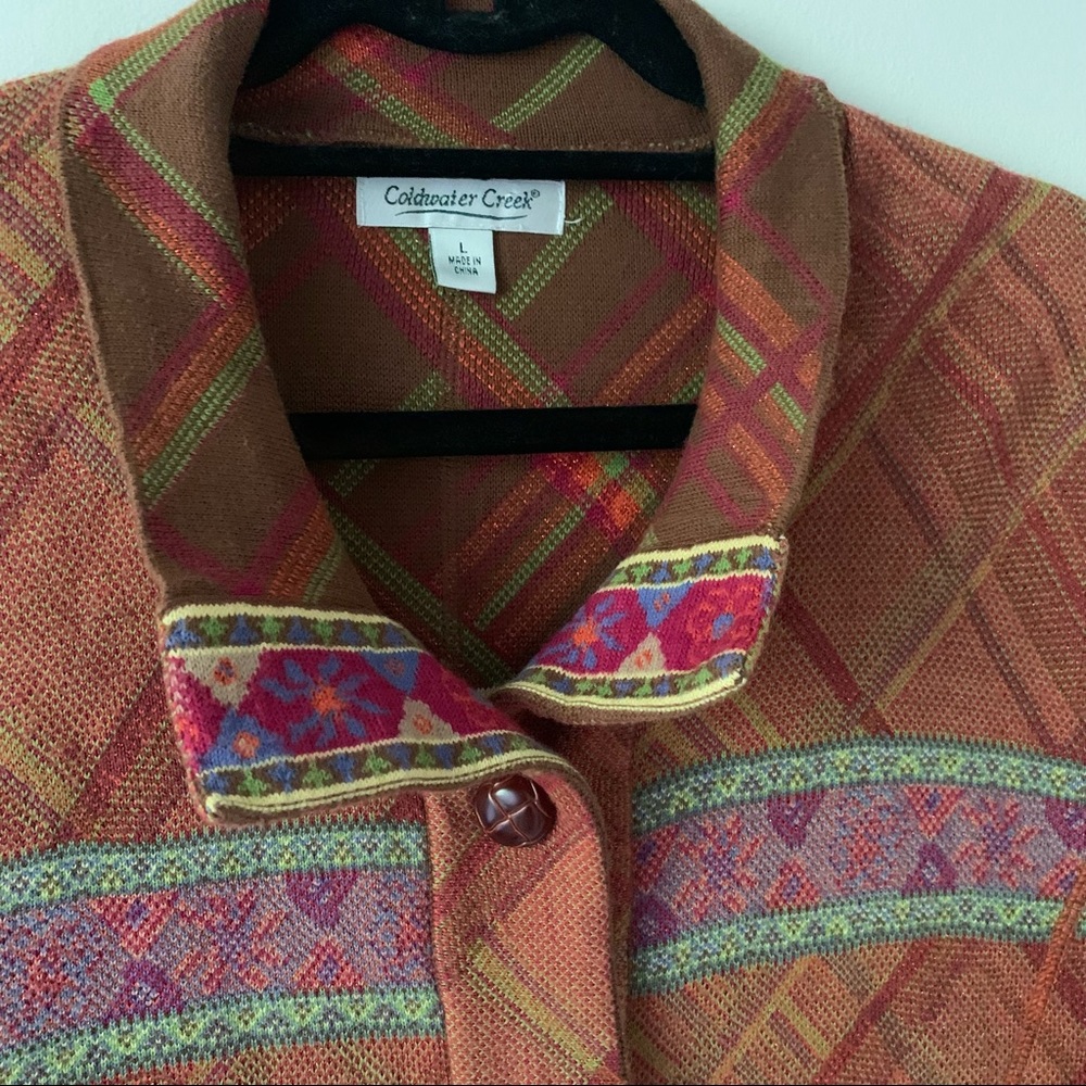 Coldwater Creek Patchwork Sweater - image 3